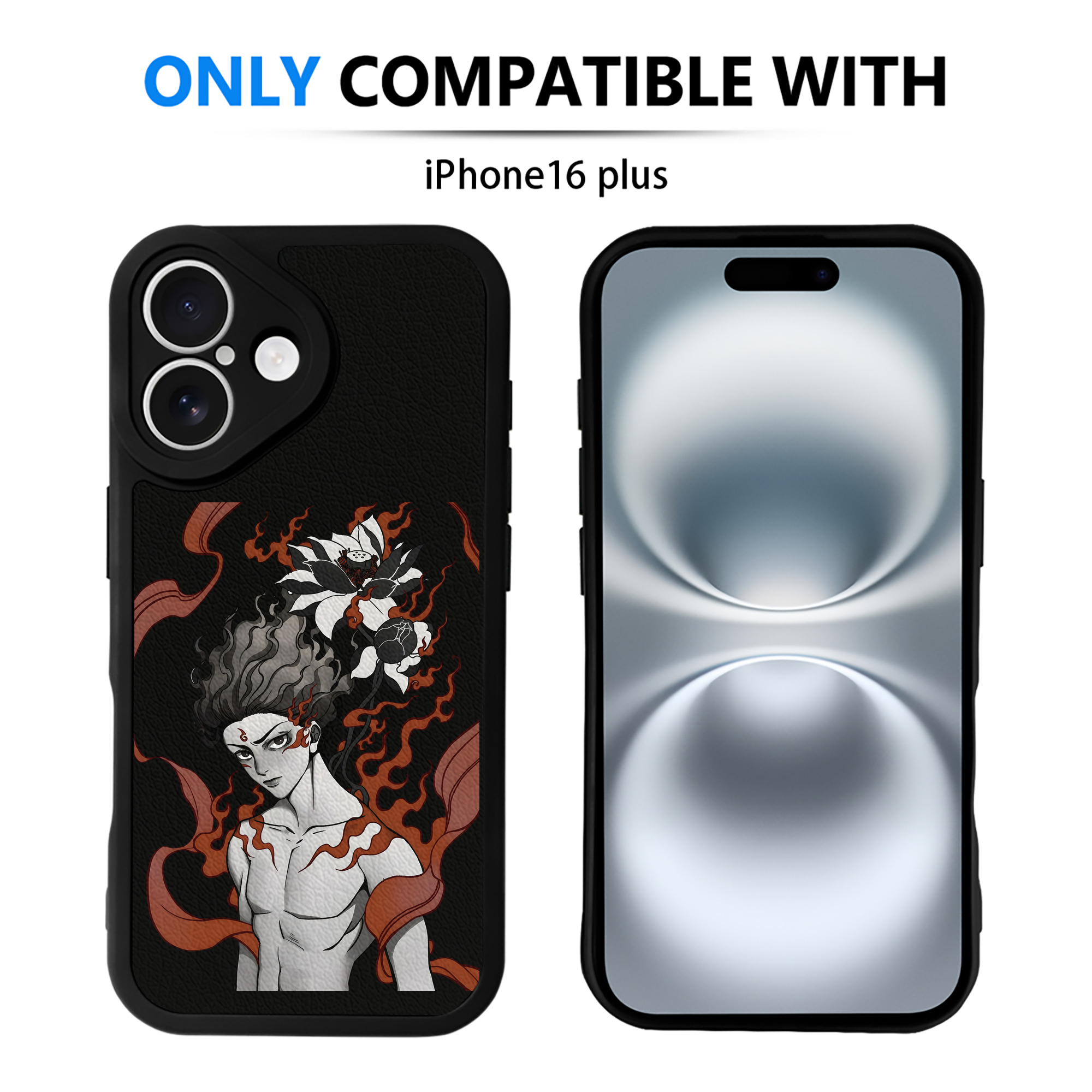 （画像用） Ne Zha 2 ナタ 魔童の大暴れ 【iPhone 16シリーズ対応】シリコンスマホケース（レザー調） 材質：シリコン